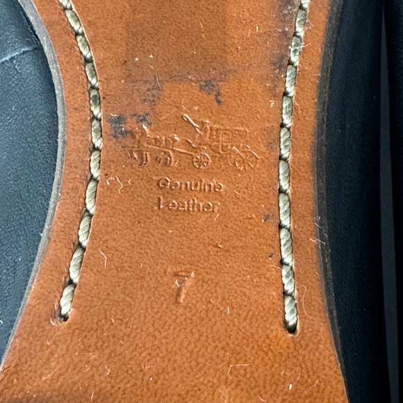 Coach Tea Rose Lola Ballet, Black, Size US 7 - Picture 11 of 14